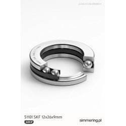 SKF 51101 – Jednokierunkowe łożysko kulkowe oporowe 12×26×9 mm