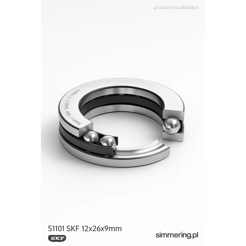 SKF 51101 Single-Direction Thrust Ball Bearing 12×26×9 mm