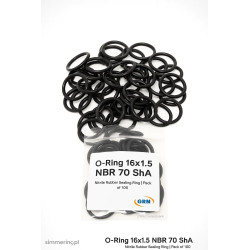 O-Ring 16x1.5 NBR 70 ShA – Nitrile Rubber Sealing Ring | Pack of 100