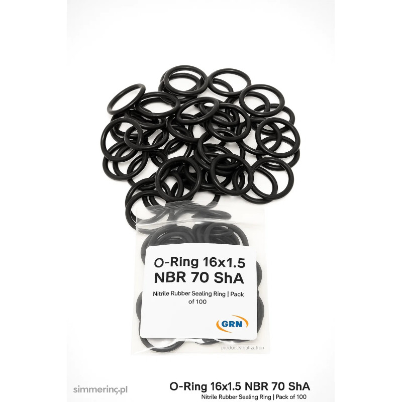 O-Ring 16x1.5 NBR 70 ShA – Nitrile Rubber Sealing Ring | Pack of 100