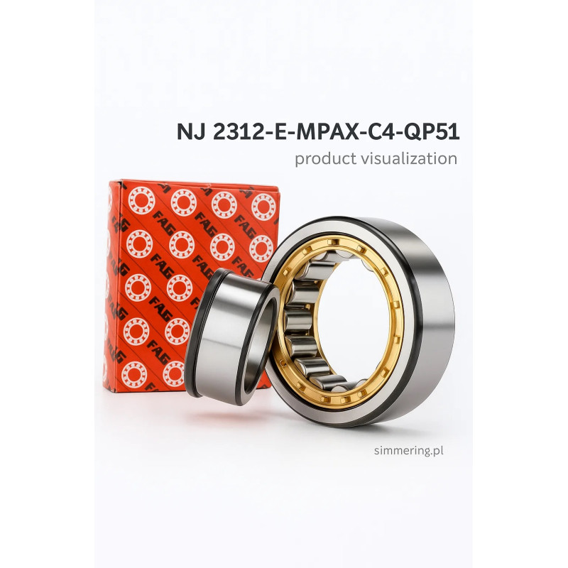 FAG NJ 2312-E-MPAX-C4-QP51 – łożysko walcowe jednostronnie wspornikowe 60×110×18 mm