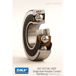 SKF 7207 BE-2RZP – kątowe łożysko kulkowe (skośne) 35×72×17 mm