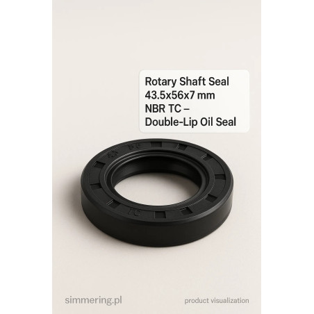 Simmering NBR Dwuwargowy AO 43,5×56×7 – uszczelniacz wału