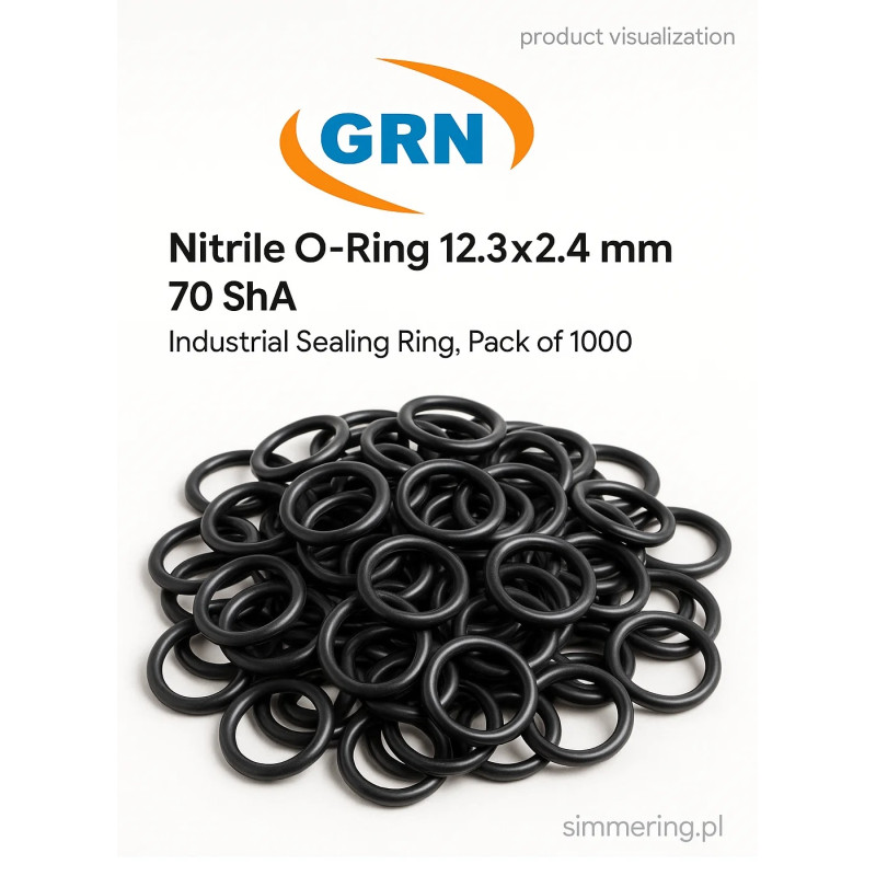 Nitrile O‑Ring 12.3×2.4 mm 70 ShA – Industrial Sealing Ring, Pack of 1000