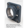 SKF FY 508 M Square Flanged Bearing Housing – 80 mm Mount, 4-Bolt Cast Iron Unit