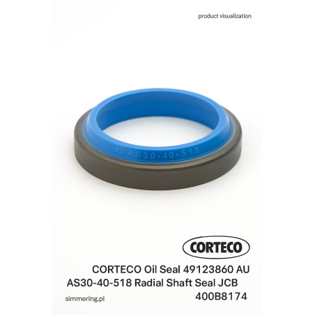 CORTECO Oil Seal 49123860 AU AS – JCB 400 B8174 Radial Shaft Seal