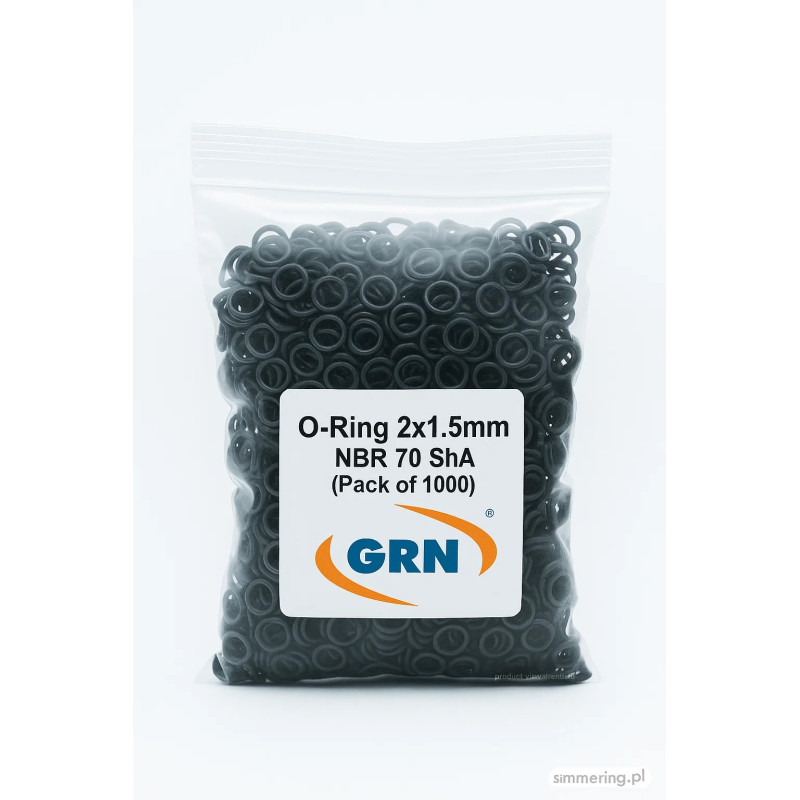 O-Ring 2×1.5 mm NBR 70 ShA – Nitrile Rubber Sealing Ring (Pack of 1000)