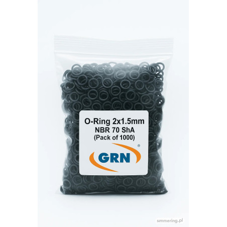 O-Ring NBR 2×1,5 mm 70 ShA – gumowy uszczelniacz, opakowanie 1000 szt.