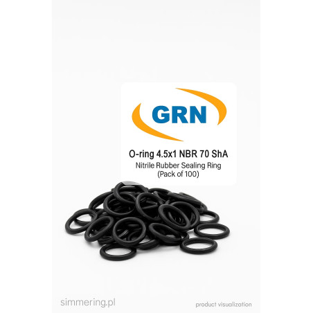 O-Ring 4.5×1 mm NBR 70 ShA – Nitrile Rubber Sealing Ring (Pack of 100)