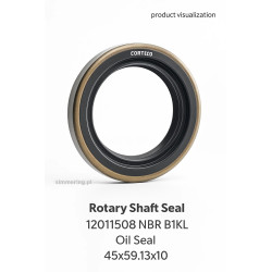 Rotary Shaft Seal CORTECO 12011508 NBR B1KL Oil Seal 45x59.13x10 – Compatible with AUTOBIANCHI, FIAT, IVECO, ZASTAVA (4117608)