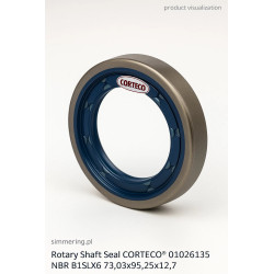 Rotary Shaft Seal CORTECO® 01026135 NBR B1SLX6 73,03x95,25x12,7 Oil Seal for JOHN DEERE AL68619