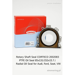 Rotary Shaft Seal CORTECO 20020383 PTFE CSFT Oil Seal 85x131/152x15.7 | Radial Oil Seal for Audi, Ford, Seat, Skoda, VW