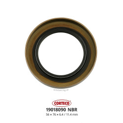 CORTECO 19018090 NBR TB9Y Rotary Shaft Seal 56×76×6.4 / 11.4 mm