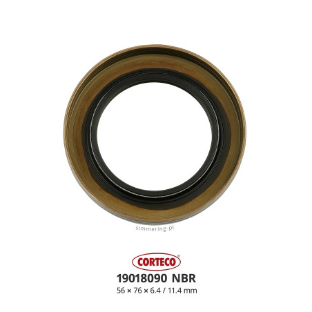 Simmerring wału CORTECO 19018090 NBR TB9Y 56×76×6,4/11,4 – uszczelniacz do Nissana