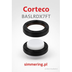 Uszczelniacz CORTECO 20026412 TFE BASLRDX7FT Simmerring 35x48x10 dla AUDI, FORD, VW, SEAT, SKODA, PORSCHE