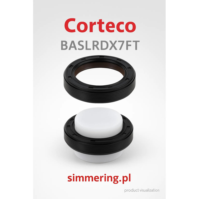Uszczelniacz CORTECO 20026412 TFE BASLRDX7FT Simmerring 35x48x10 dla AUDI, FORD, VW, SEAT, SKODA, PORSCHE