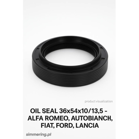 Rotary Shaft Seal CORTECO 12036825 ACM BASLSFRDX7 Oil Seal 36x54x10/13,5 - ALFA ROMEO, AUTOBIANCHI, FIAT, FORD, LANCIA