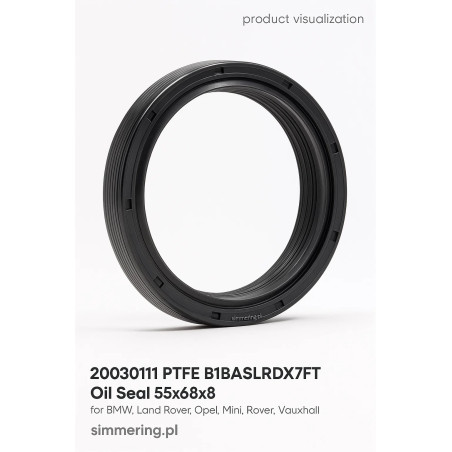 Rotary Shaft Seal CORTECO 20030111 PTFE B1BASLRDX7FT Oil Seal 55x68x8 | for BMW, Land Rover, Opel, Mini, Rover, Vauxhall
