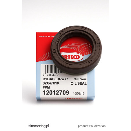 Uszczelniacz CORTECO 12012709 FPM B1BASLDRWX7 Simmerring 32x47x10