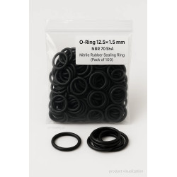 Oring 12,5 × 1,5 mm NBR 70 ShA – zestaw 100 sztuk
