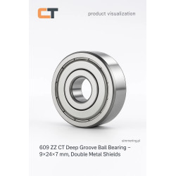 609 ZZ CT Deep Groove Ball Bearing – 9×24×7 mm, Double Metal Shields