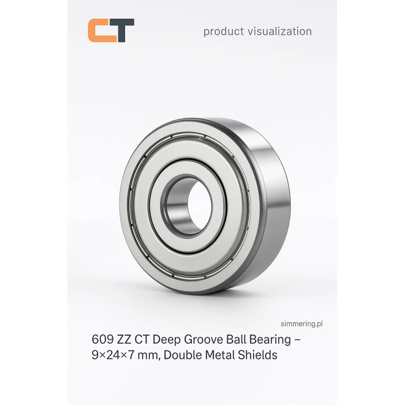 609 ZZ CT Deep Groove Ball Bearing – 9×24×7 mm, Double Metal Shields