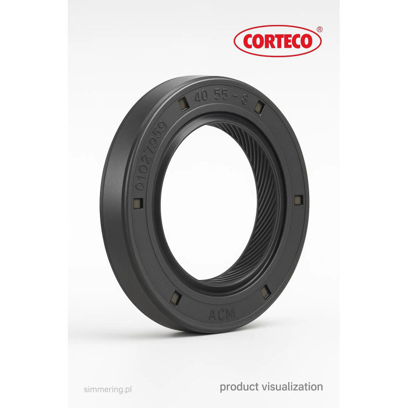 Uszczelniacz CORTECO 01027959 ACM B1BASFRS Simmerring 40x55x8 do przekładni i skrzyń biegów