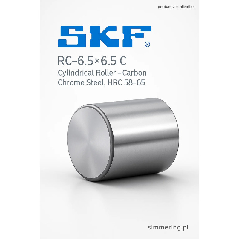 Wałeczek cylindryczny SKF RC-6,5×6,5 C – karbonowo-chromowy, HRC 58–65