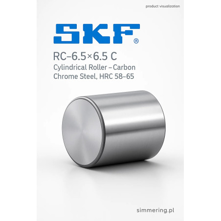Wałeczek cylindryczny SKF RC-6,5×6,5 C – karbonowo-chromowy, HRC 58–65