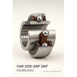 Łożysko samonastawne YAR 209‑2RF SKF 45×85×49,2 mm – montaż na śruby dociskowe