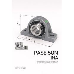 INA PASE 50 N Bearing Unit – Plummer Block Housing with 50 mm Shaft Insert