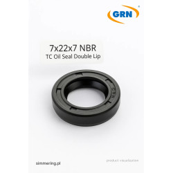 Rotary Shaft Seal 7x22x7 NBR TC Oil Seal Double Lip