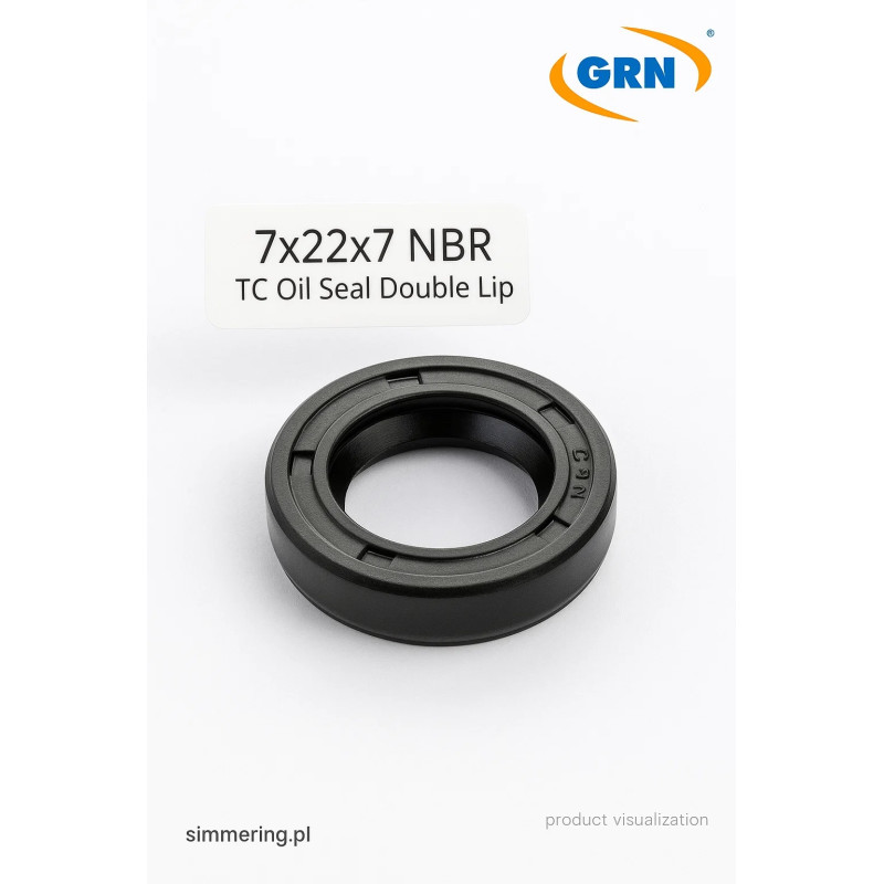 Rotary Shaft Seal 7x22x7 NBR TC Oil Seal Double Lip