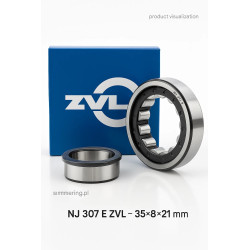 Łożysko walcowe NJ 307 E ZVL – 35×80×21 mm, jednostronne, przemysłowe