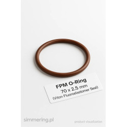Oring FPM 70 × 2,5 mm (Viton®) – uszczelka wysokotemperaturowa