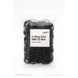 Oring 22x2 NBR 70 ShA - Nitrile Rubber Sealing Ring (Pack of 1000)