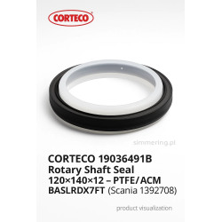 CORTECO 19036491B 120x140x12 - PTFE/ACM BASLRDX7FT