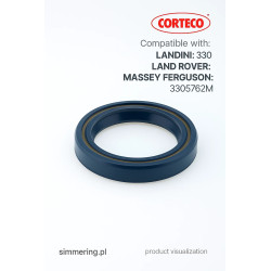 Rotary Shaft Seal CORTECO 12010905 NBR BA Oil Seal 35x50x7 – Radial Shaft Seal for Landini, Land Rover, Massey Ferguson
