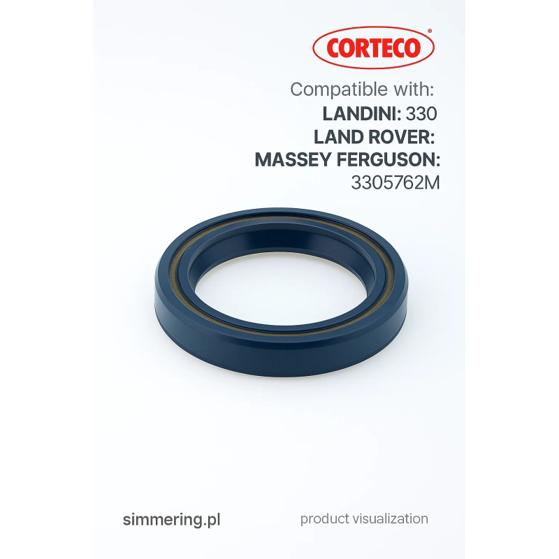 Rotary Shaft Seal CORTECO 12010905 NBR BA Oil Seal 35x50x7 – Radial Shaft Seal for Landini, Land Rover, Massey Ferguson