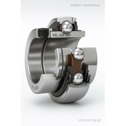 YEL 206 2RF VL065 SKF 30x62x48,4 Łożysko Samonastawne