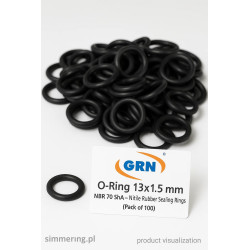 Oring 13x1,5 NBR 70 ShA – Uszczelka gumowa olejoodporna (100 szt.)