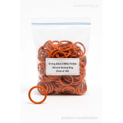 Oring 44x3,5 MVQ 70 ShA - Silikonowy O-ring (Opakowanie 100 szt.)