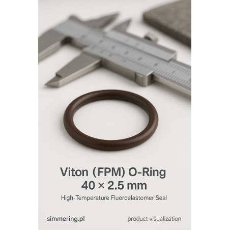 Viton (FPM) O-Ring 40 × 2.5 mm – High-Temperature Fluoroelastomer Seal