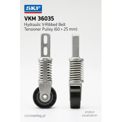 SKF VKM 36035 – Hydraulic V-Ribbed Belt Tensioner Pulley (60 × 25 mm)