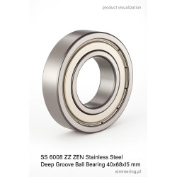 SS 6008 ZZ ZEN – łożysko kulkowe zwykłe nierdzewne 40×68×15 mm