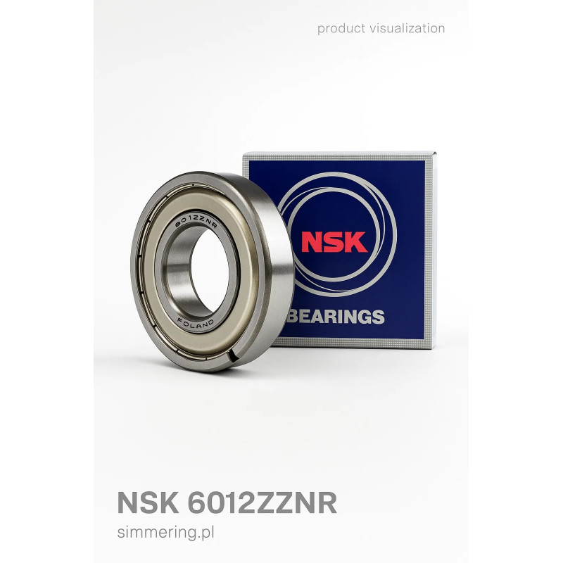 NSK 6012ZZNR 60×95×18 mm – łożysko kulkowe zwykłe z osłonami i pierścieniem snap-ring | Przegląd od AI