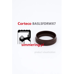 CORTECO 12018948 Radial Oil Seal | FPM BASLSFDRWX7 Rotary Shaft Seal 42x58x9/16 | Replacement for Renault 7703087188