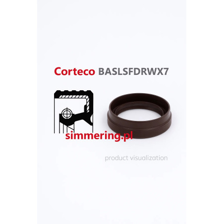 CORTECO 12018948 Radial Oil Seal | FPM BASLSFDRWX7 Rotary Shaft Seal 42x58x9/16 | Replacement for Renault 7703087188