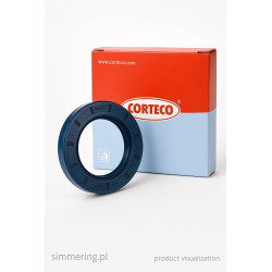 Rotary Shaft Seal CORTECO 19037166 B1BAESSSLRSX7 FPM Oil Seal 100x125x12.5 for BMW 11217838071