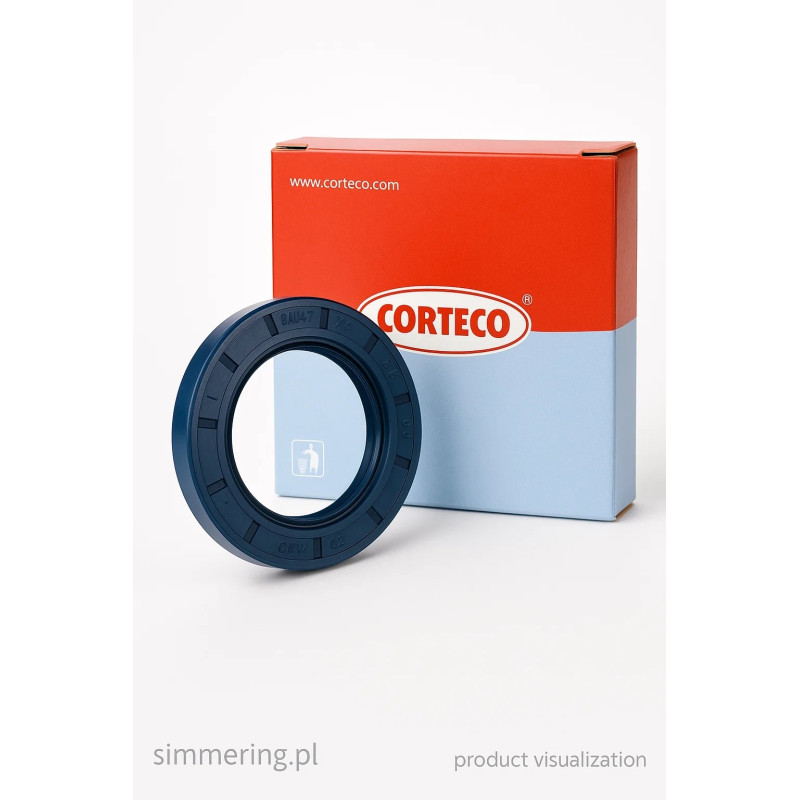 Rotary Shaft Seal CORTECO 19037166 B1BAESSSLRSX7 FPM Oil Seal 100x125x12.5 for BMW 11217838071